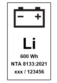 Li Battery - 600 wh