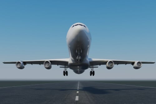 Aircraft approaching a landing strip