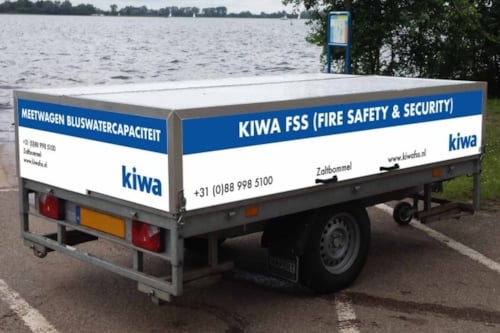 Test-/meettrailer voor watergebaseerde blussystemen Watervoorzieningscapaciteit