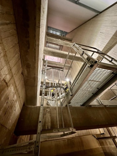 The tallest monoliths in the Storfinnforsen dam 